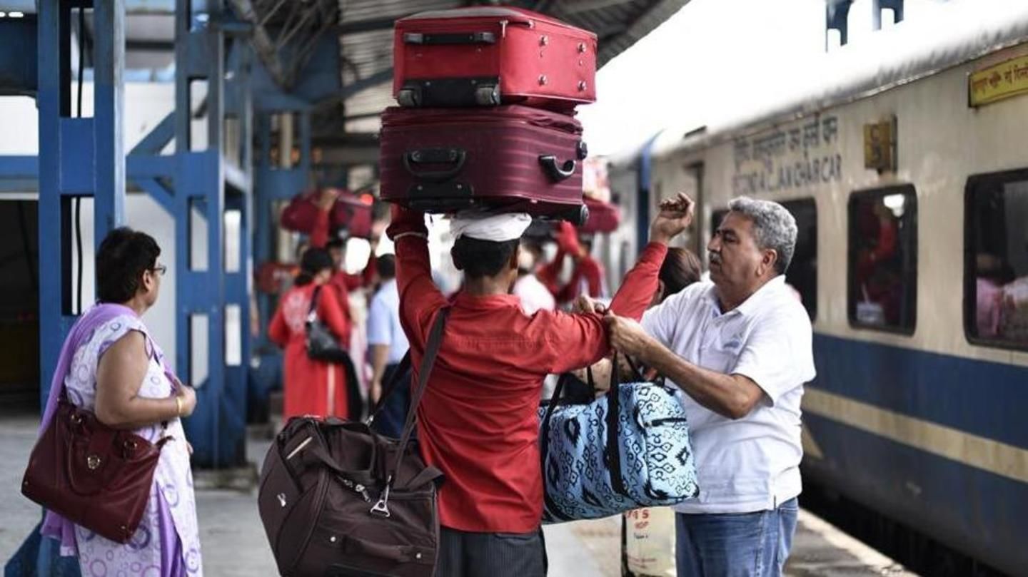 railway poter and bags