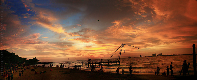 evening beach view