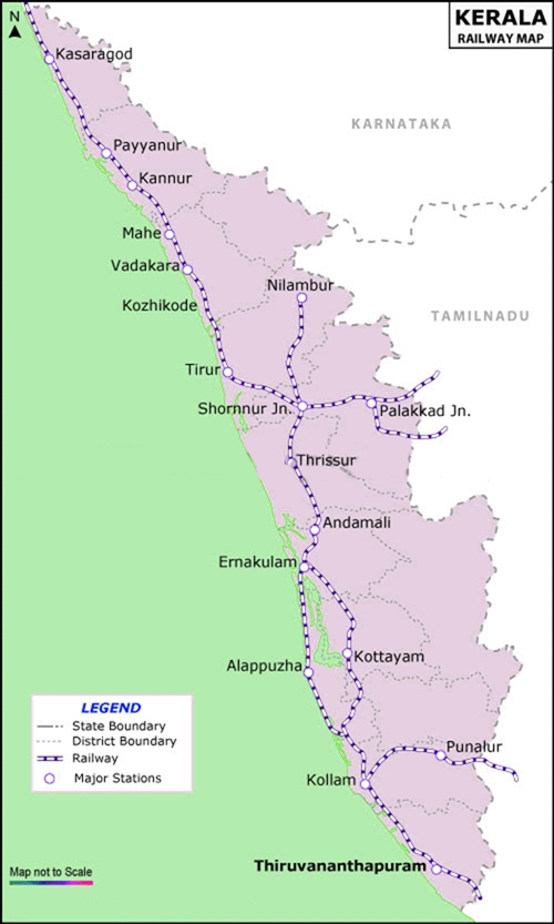 kerala railway map