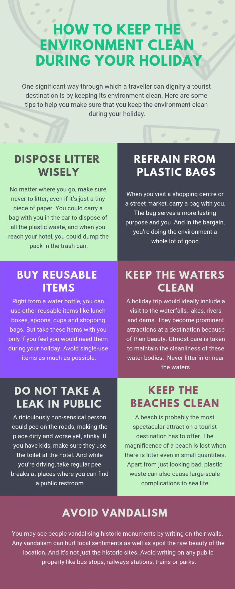 tips to keep the environment clean