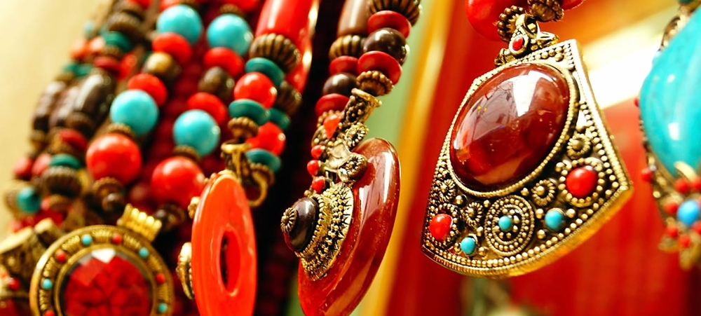 Kerala shop selling colorful earrings