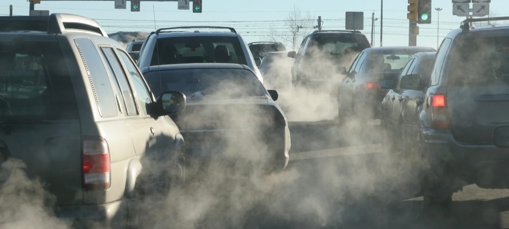 Cars emitting CO2