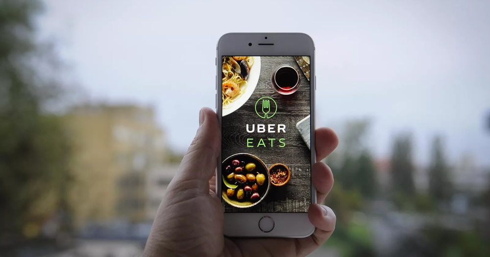 Uber Eats Application on phone