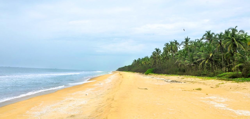 The calm and quiet Kavvayi Beach