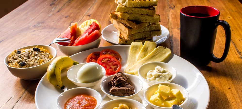 A delicious spread at Chrissie's cafe