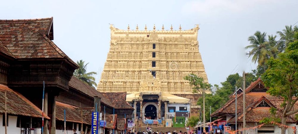 The exterior view of Padmanavhaswamy Temple