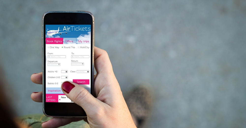 Booking air ticket on mobile