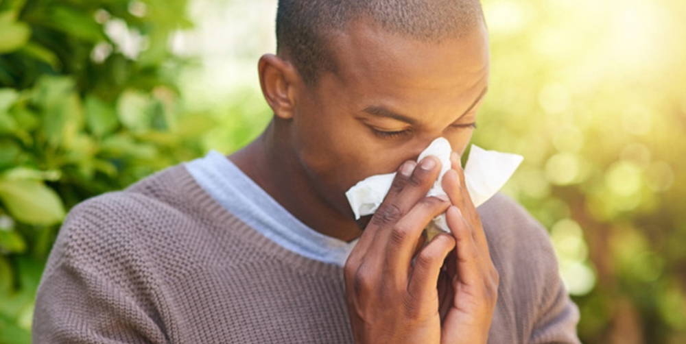 Man having running nose