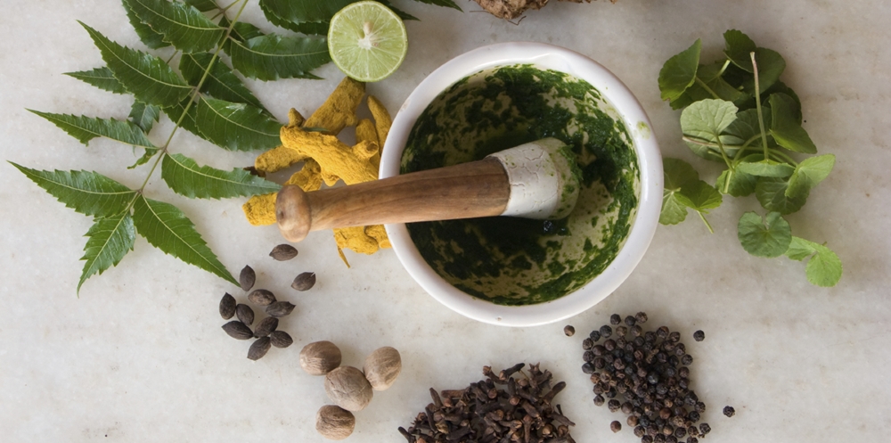 herbs like turmeric and neem