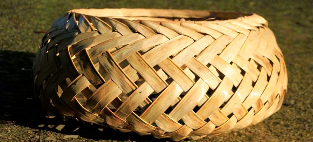 Basket made from coconut leaves