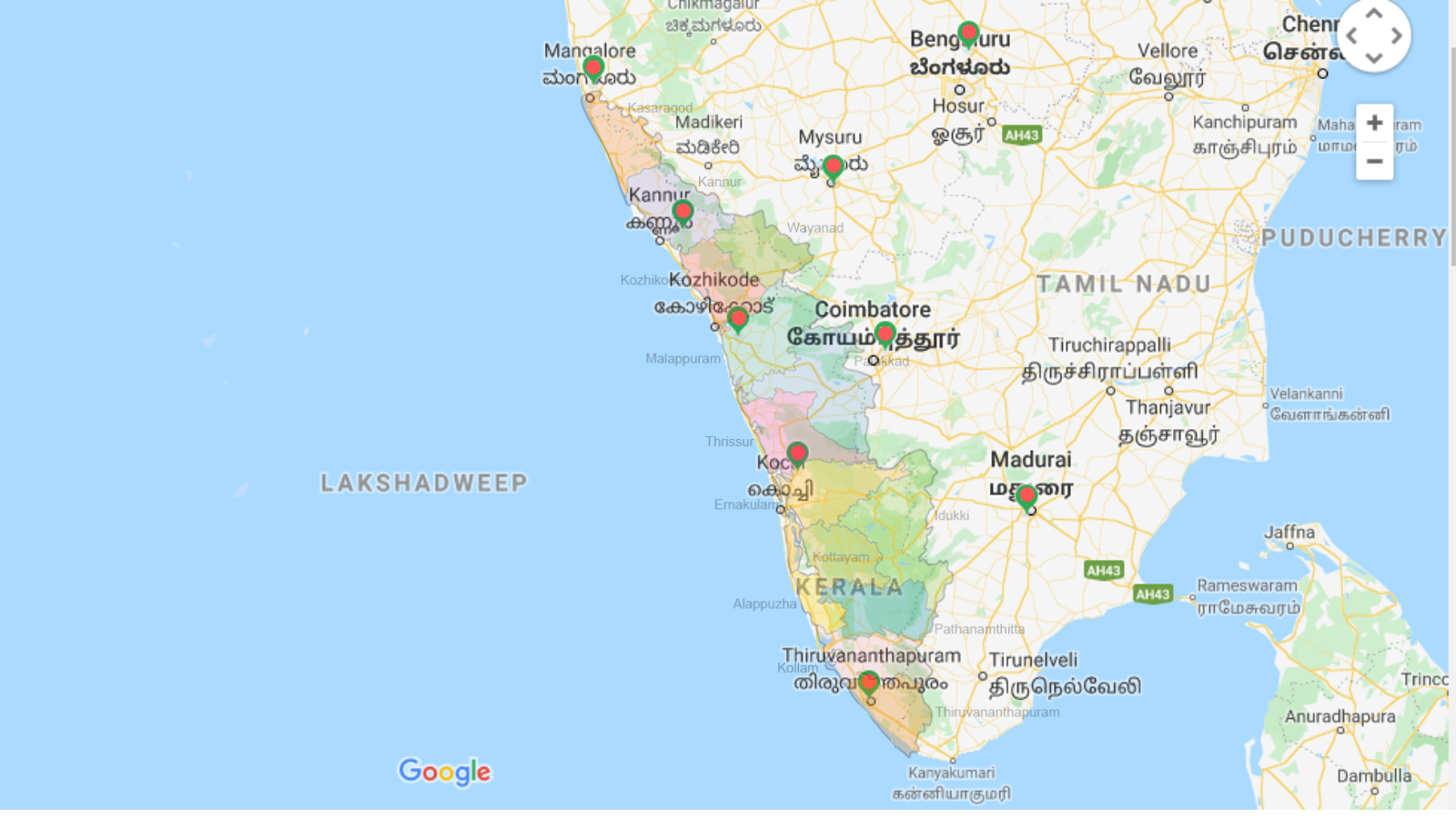 Airports to Kerala 