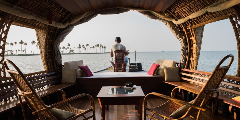 Inside a luxury houseboat