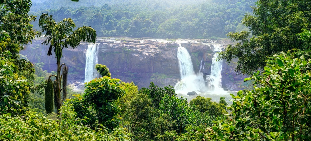 Athirapally falls in December