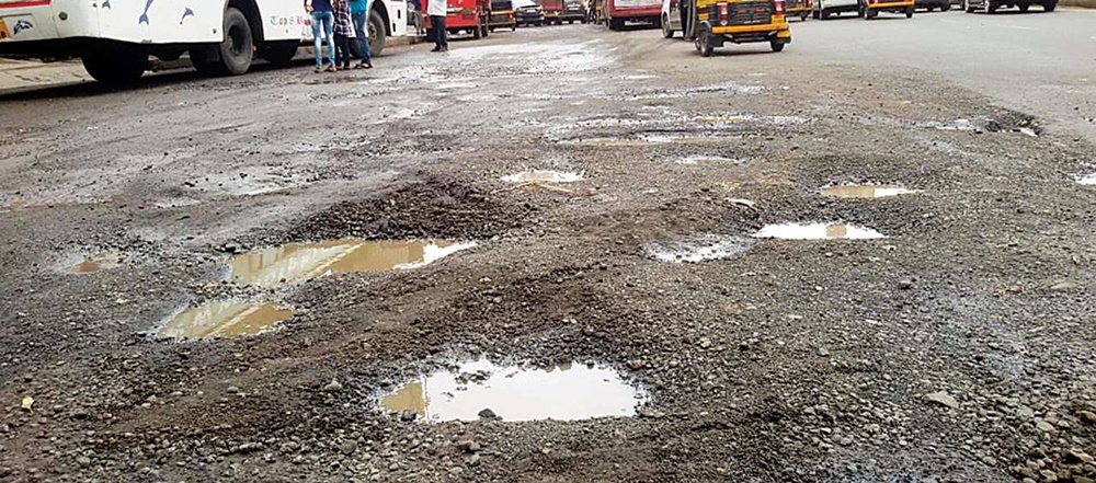 Potholes in India