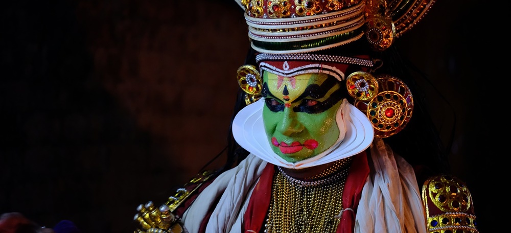 Kathakali artist during performance